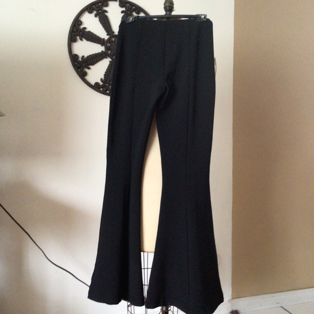 High waisted wide flare pants